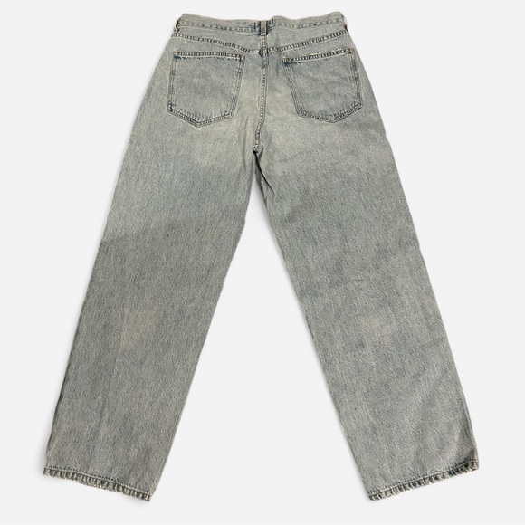 Agolde Blue Criss Cross Straight Leg Jeans High-Rise - Picture 3 of 6